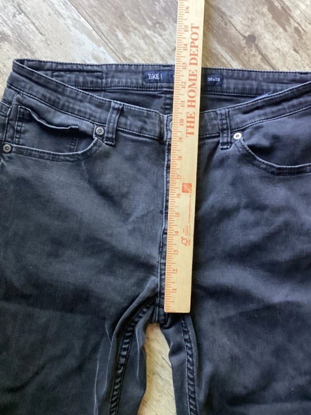BKE Jeans Black Tyler Straight Leg Buckle Denim Men’s 36x36 - Picture 5 of 8